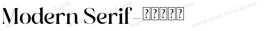 Modern Serif字体转换